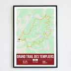 Poster Personnalisé Grand Trail des Templiers (80,7km)