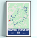 Poster Personnalisé Grand Trail des Templiers (80,7km)