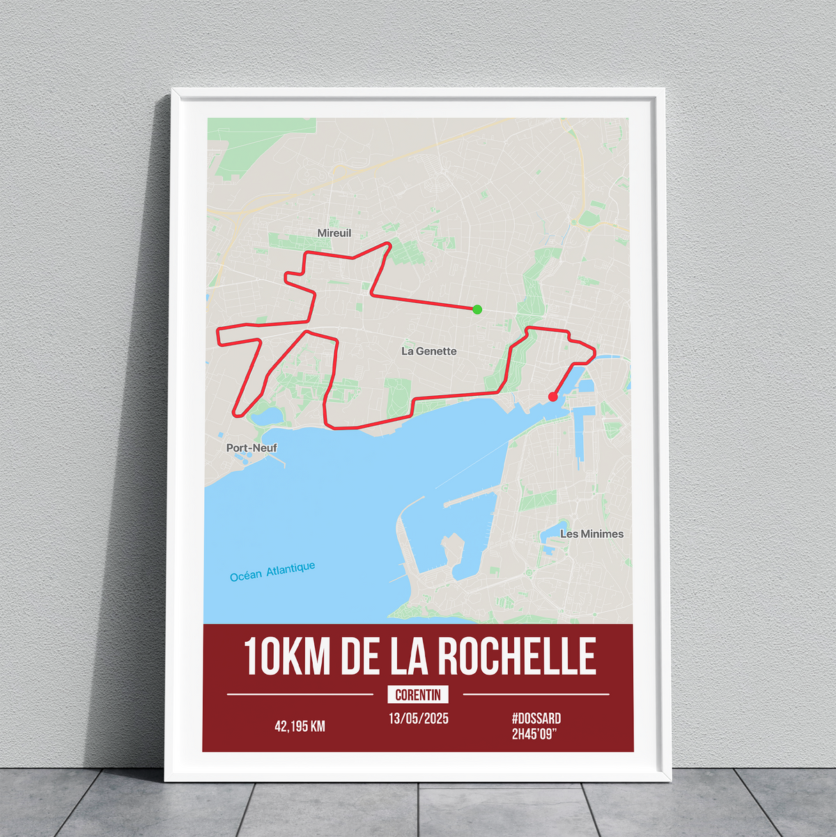 Poster Personnalisé 10 km de La Rochelle