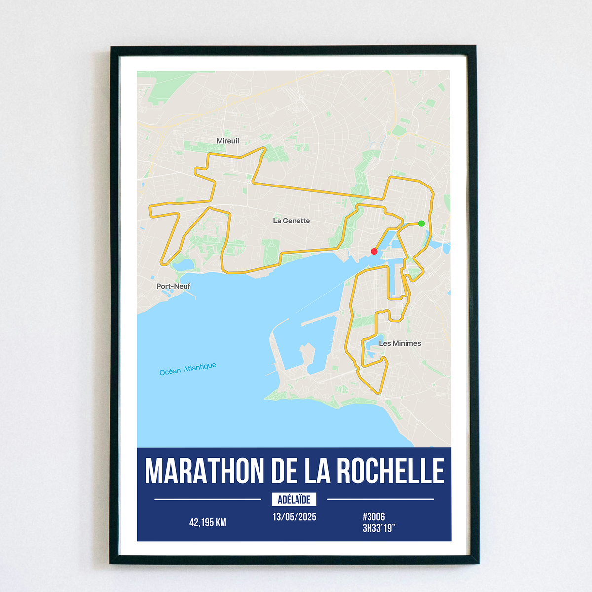 Poster Marathon de La Rochelle Personnalisé