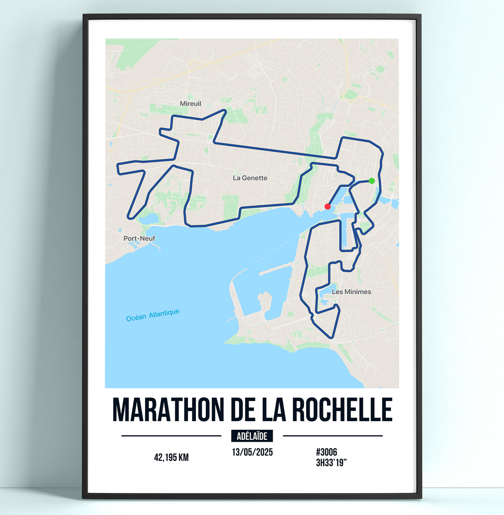 Poster Marathon de La Rochelle Personnalisé