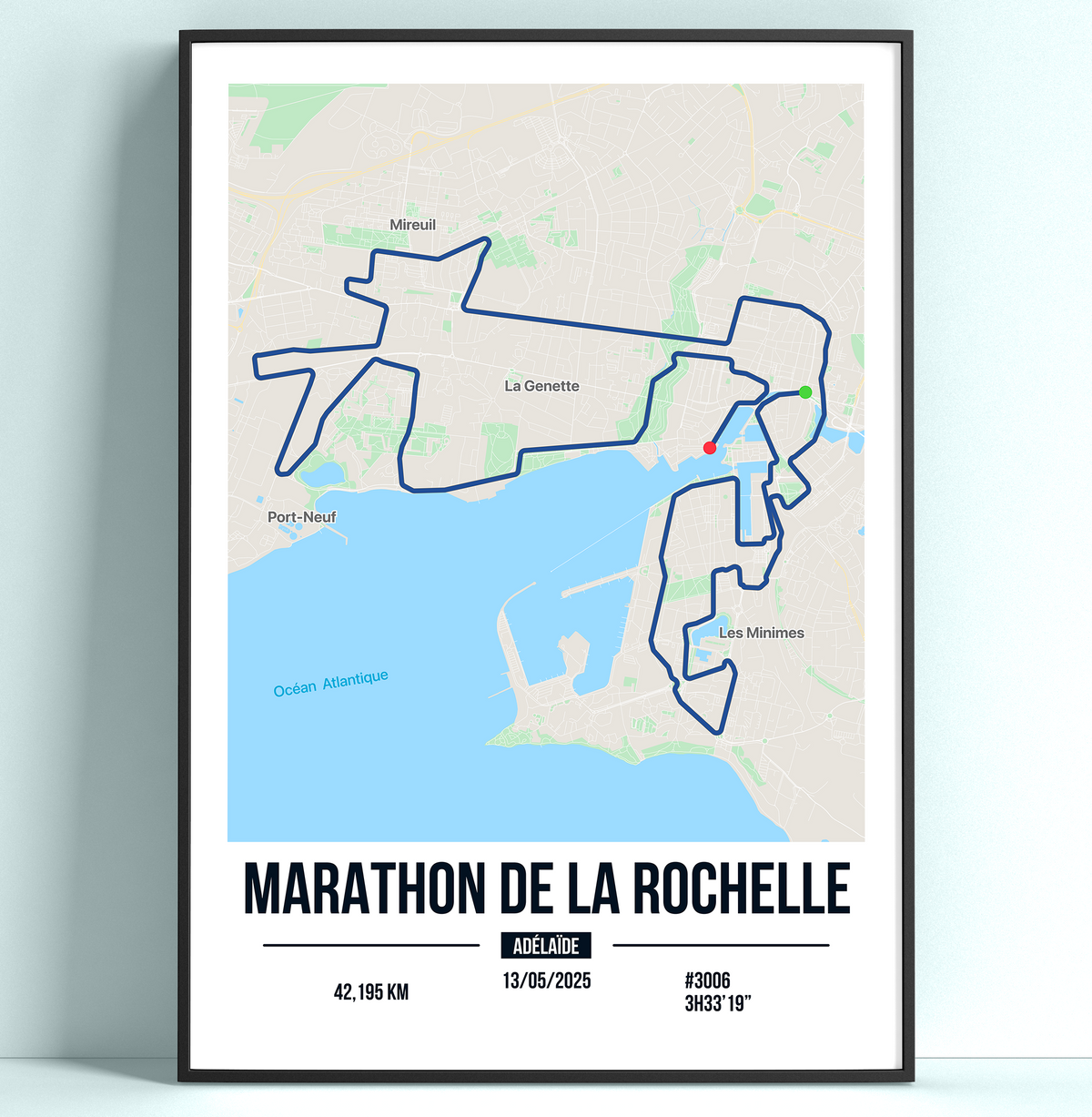 Poster Marathon de La Rochelle Personnalisé