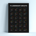 Poster F1 LEGENDARY CIRCUITS - Circuits Légendaires de F1 en affiche