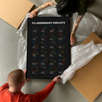 Poster F1 LEGENDARY CIRCUITS - Circuits Légendaires de F1 en affiche