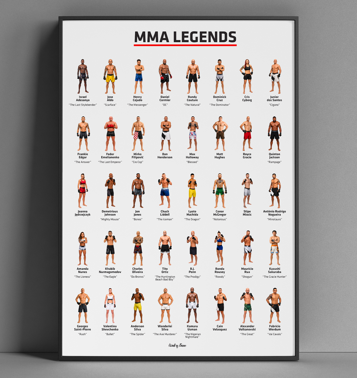 Poster Légendes du MMA – Les Plus Grands Combattants de l’Histoire