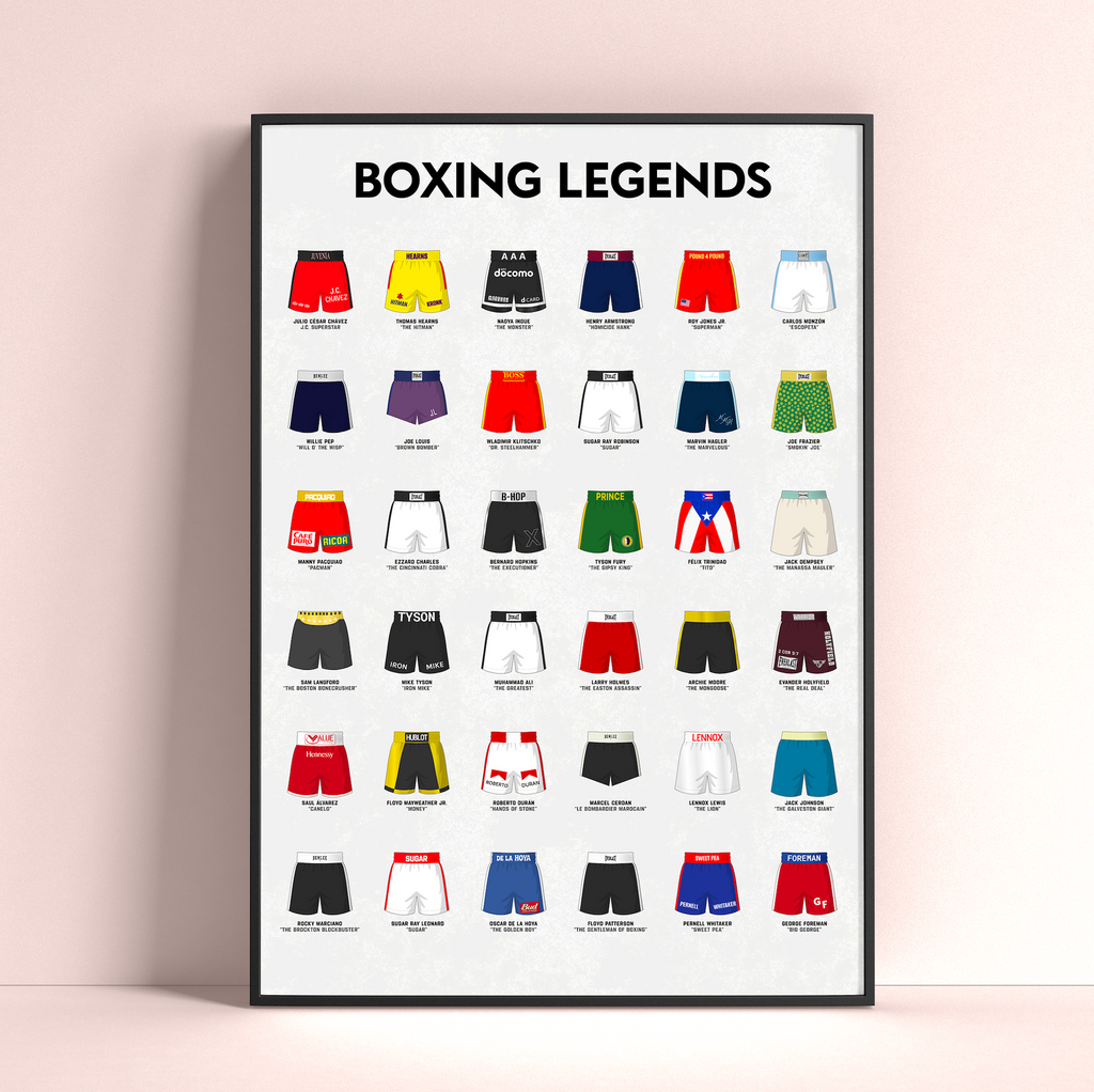 Affiche Boxing Legends – Posters des Légendes de la Boxe | Wall of Fame