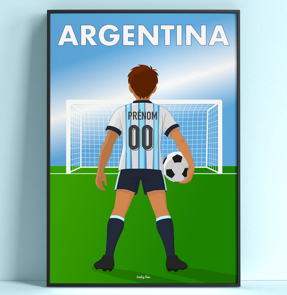 🇦🇷Poster Équipe d'Argentine Personnalisé – Enfant