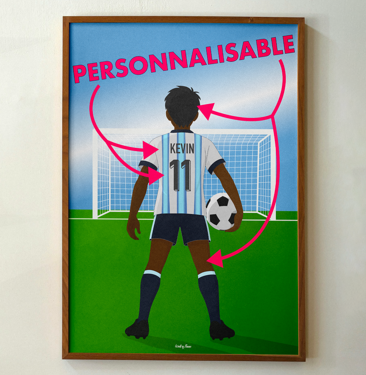 🇦🇷Poster Équipe d'Argentine Personnalisé – Enfant
