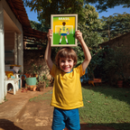 🇧🇷 Poster Équipe du Brésil Personnalisé – Enfant