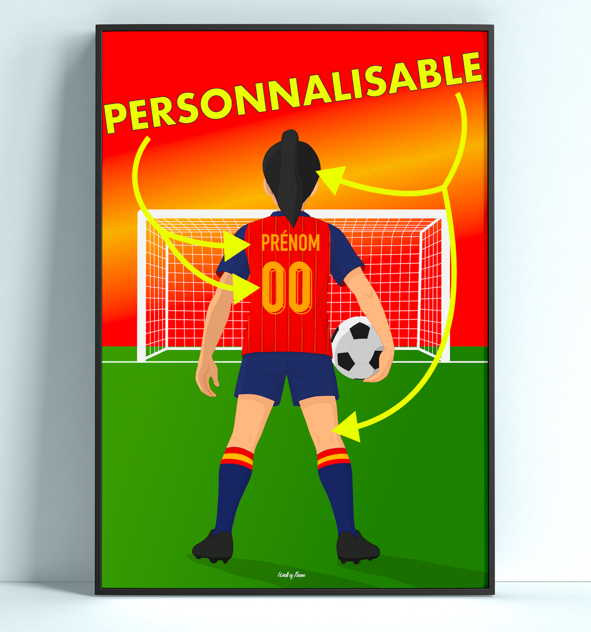 🇪🇸 Poster Équipe d'Espagne Personnalisé – Enfant