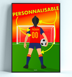 🇪🇸 Poster Équipe d'Espagne Personnalisé – Enfant
