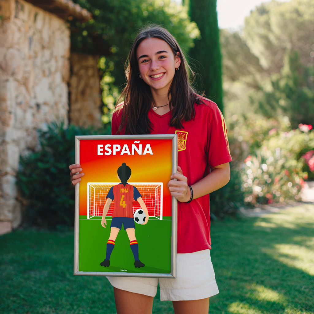 🇪🇸 Poster Équipe d'Espagne Personnalisé – Enfant