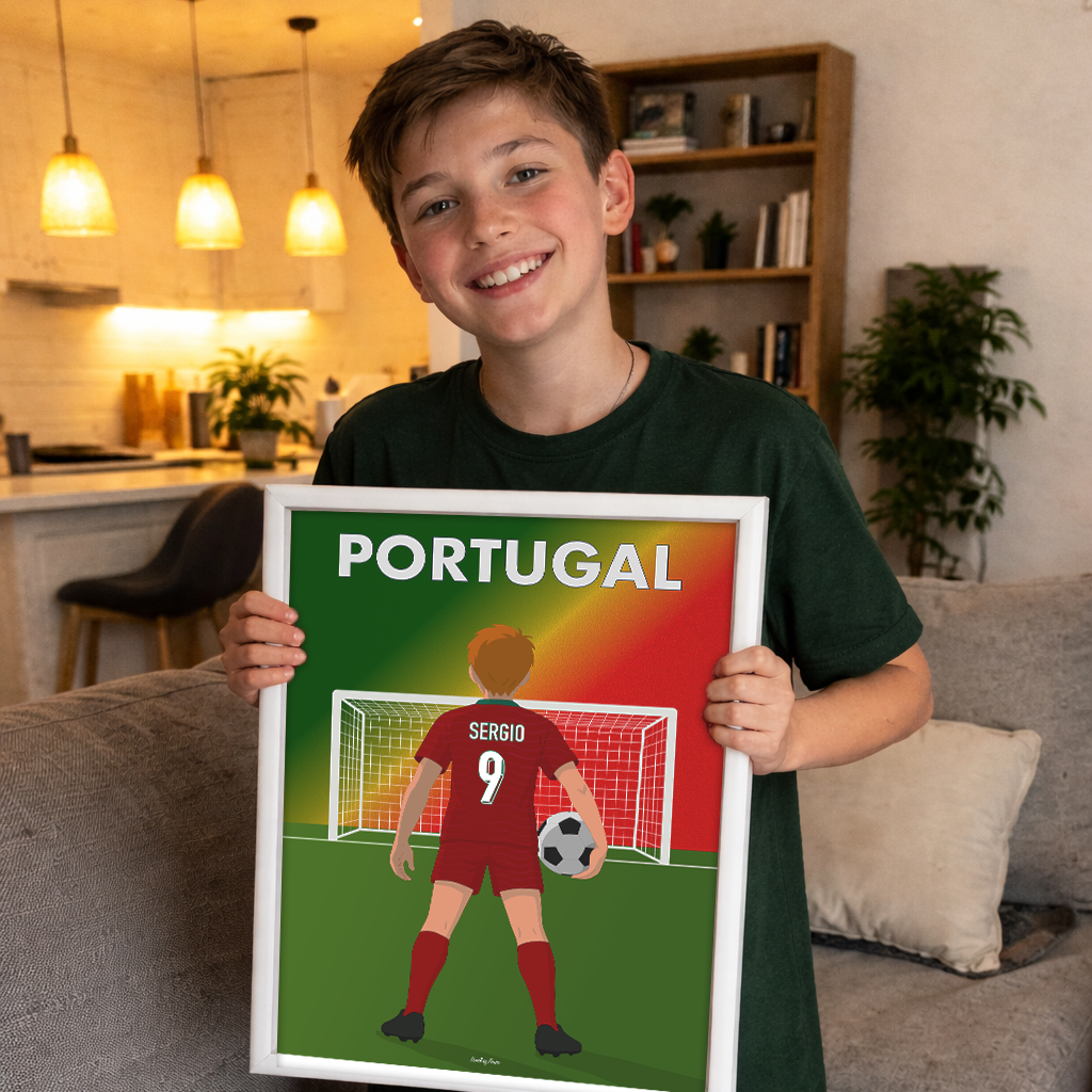 🇵🇹Poster Équipe du Portugal Personnalisé – Enfant