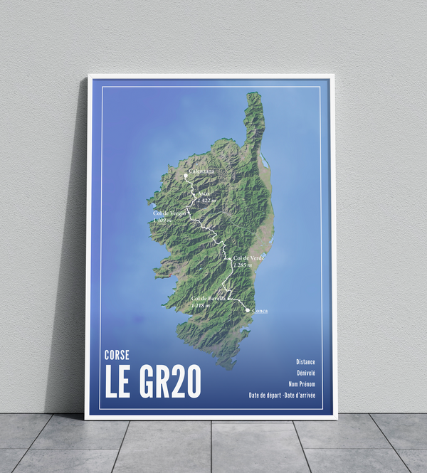 Affiche GR20 Personnalisable
