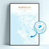 AFFICHE  PLAN DE MARSEILLE – 6 styles au choix (dont Édition OM)