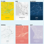 Poster Plan de Nantes – 6 Styles au Choix (dont Édition FC Nantes)