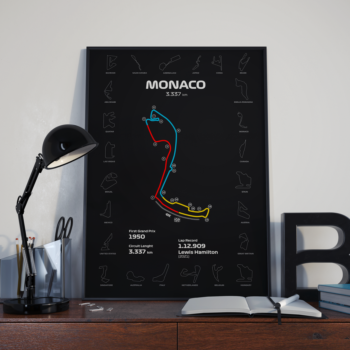 Affiche Circuit de Monaco