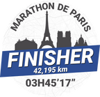Sticker Marathon de Paris – Personnalisable – 7×7 cm