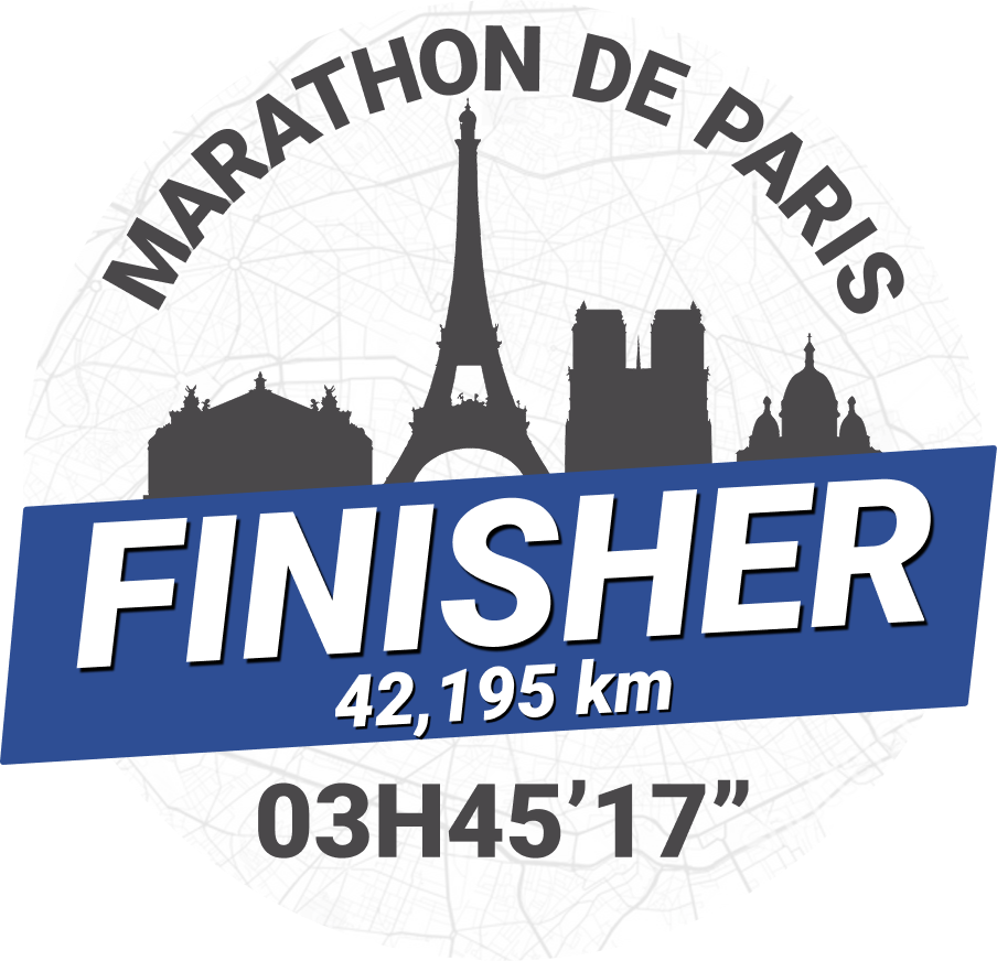 Sticker Marathon de Paris – Personnalisable – 7×7 cm