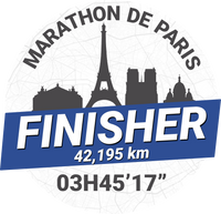 Sticker Marathon de Paris – Personnalisable – 7×7 cm