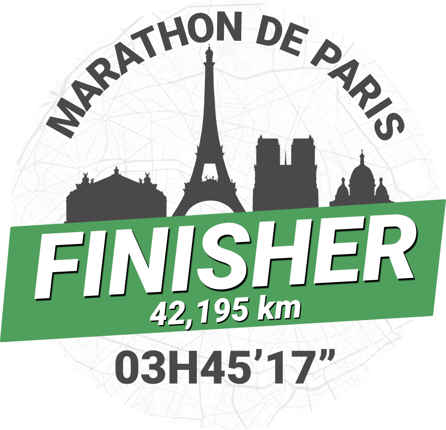 Sticker Marathon de Paris – Personnalisable – 7×7 cm