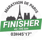 Sticker Marathon de Paris – Personnalisable – 7×7 cm