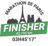 Sticker Marathon de Paris – Personnalisable – 7×7 cm