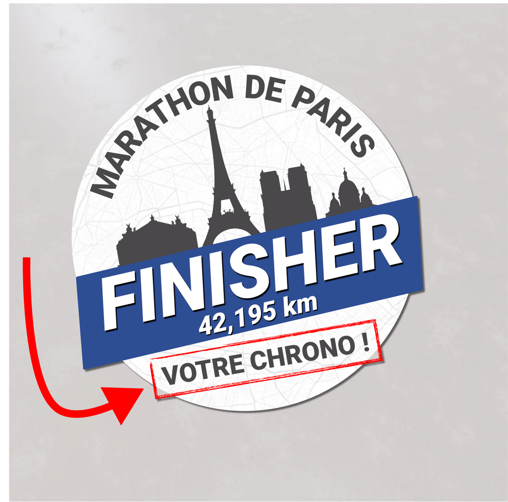 Sticker Marathon de Paris – Personnalisable – 7×7 cm