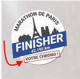 Sticker Marathon de Paris – Personnalisable – 7×7 cm