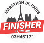Sticker Marathon de Paris – Personnalisable – 7×7 cm