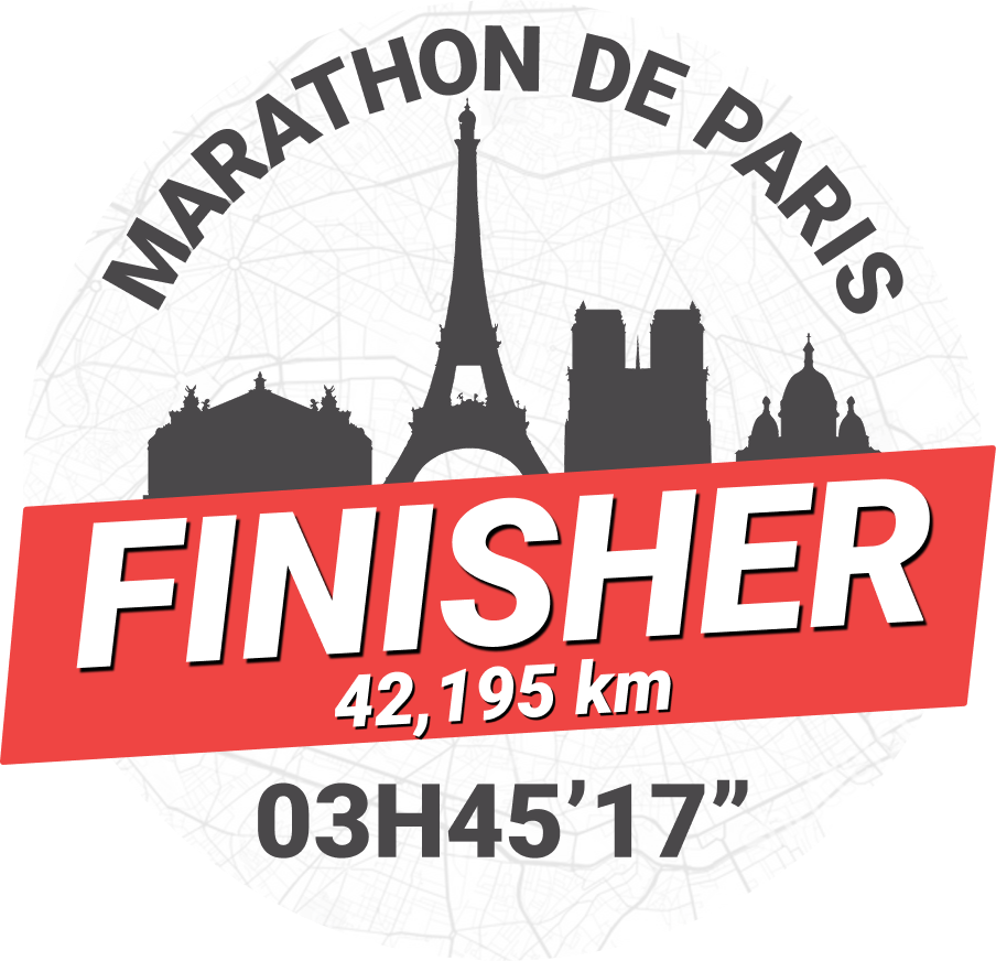 Sticker Marathon de Paris – Personnalisable – 7×7 cm