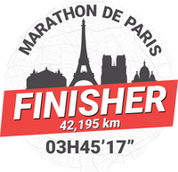 Sticker Marathon de Paris – Personnalisable – 7×7 cm