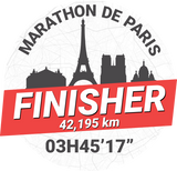 Sticker Marathon de Paris – Personnalisable – 7×7 cm