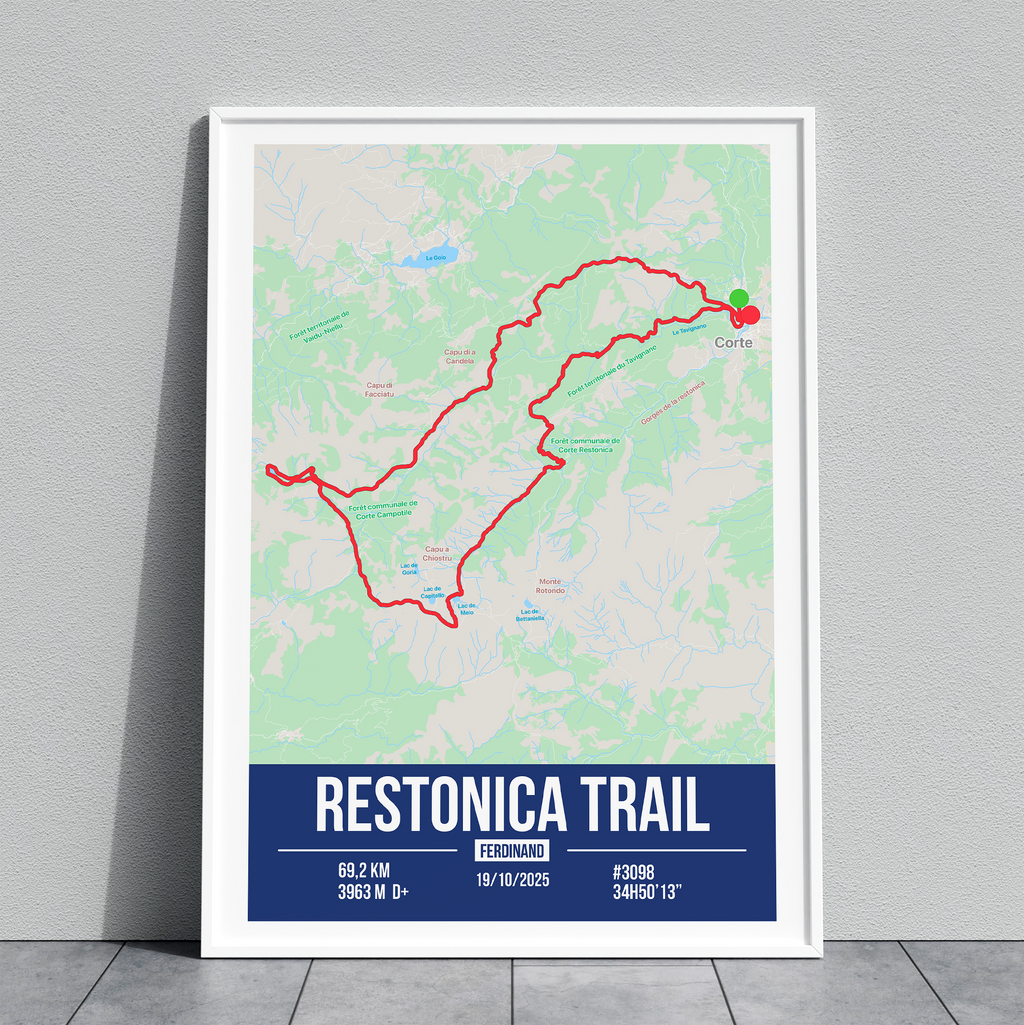 Poster Personnalisé Restonica Trail (69,2 km)