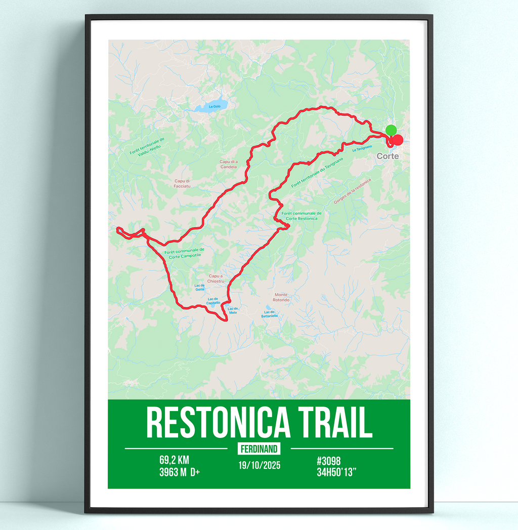 Poster Personnalisé Restonica Trail (69,2 km)