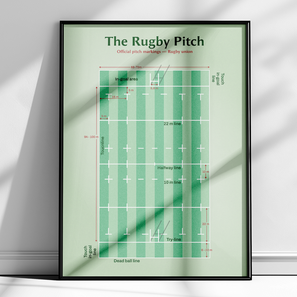 Poster THE RUGBY PITCH - LE TERRAIN DE RUGBY en affiche