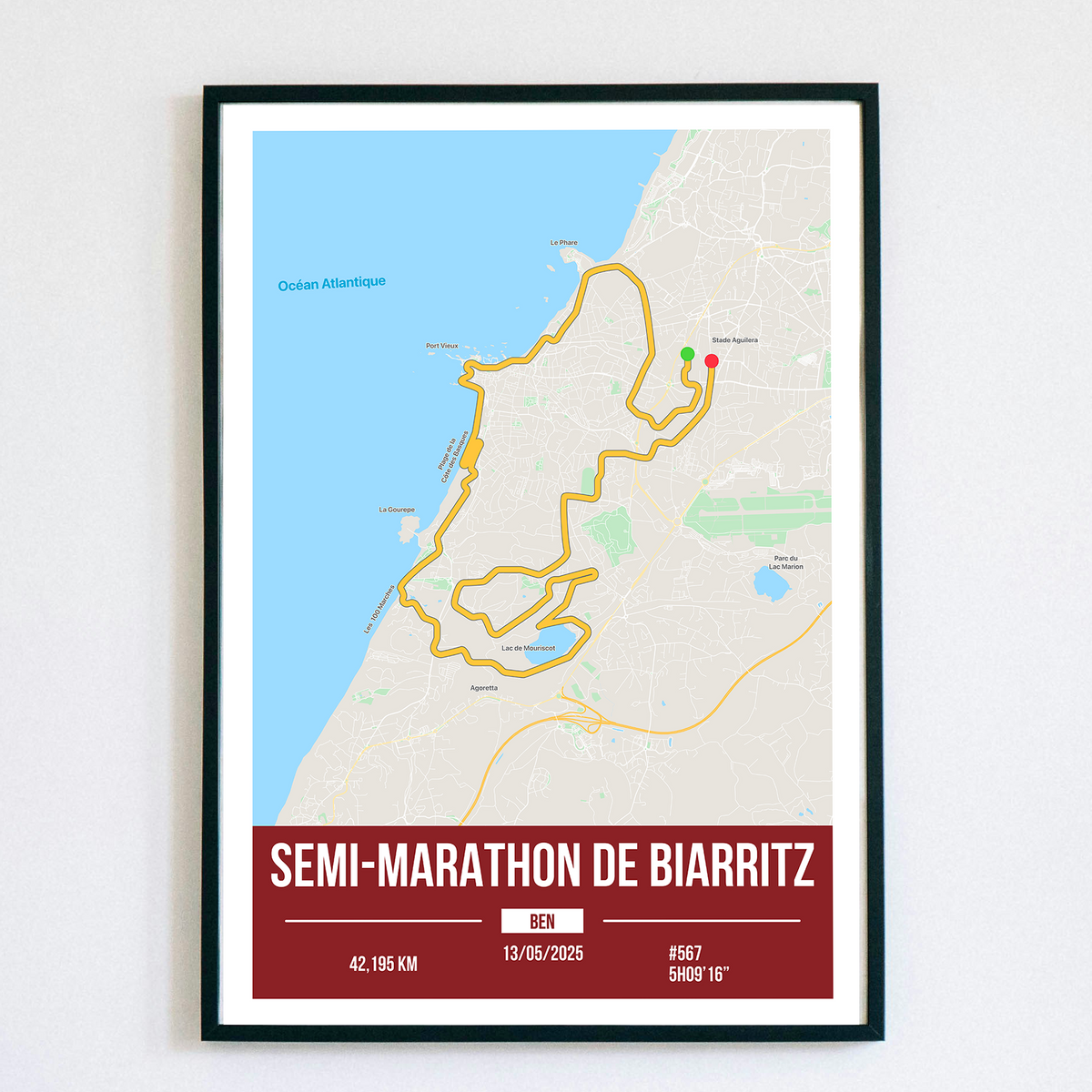 Poster Semi-Marathon de Biarritz Personnalisé