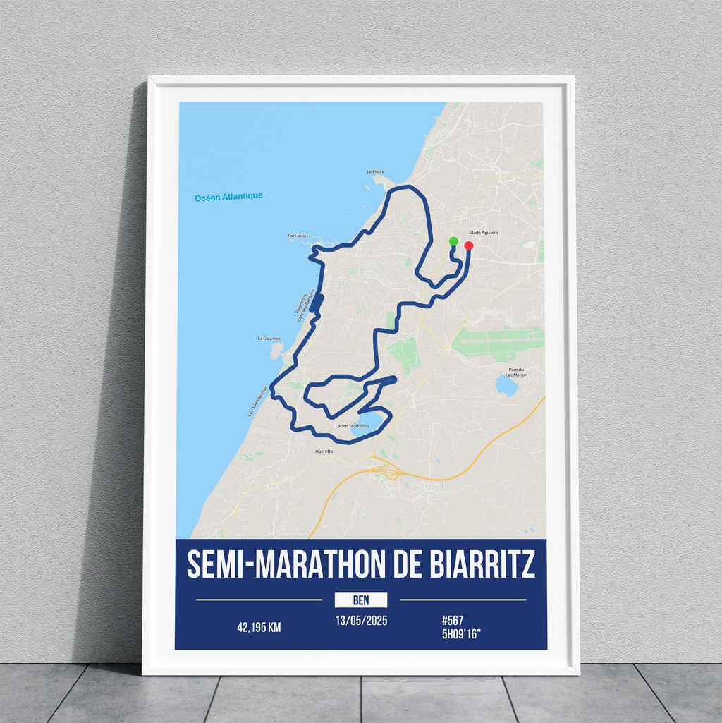 Poster Semi-Marathon de Biarritz Personnalisé