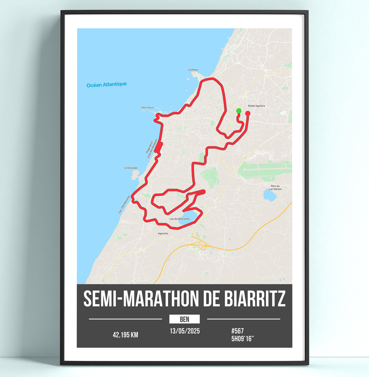 Poster Semi-Marathon de Biarritz Personnalisé