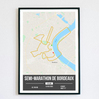 Poster Semi-Marathon de Bordeaux Personnalisé