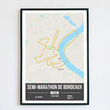 Poster Semi-Marathon de Bordeaux Personnalisé