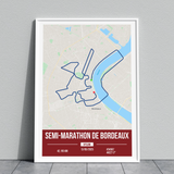 Poster Semi-Marathon de Bordeaux Personnalisé