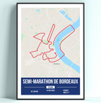Poster Semi-Marathon de Bordeaux Personnalisé