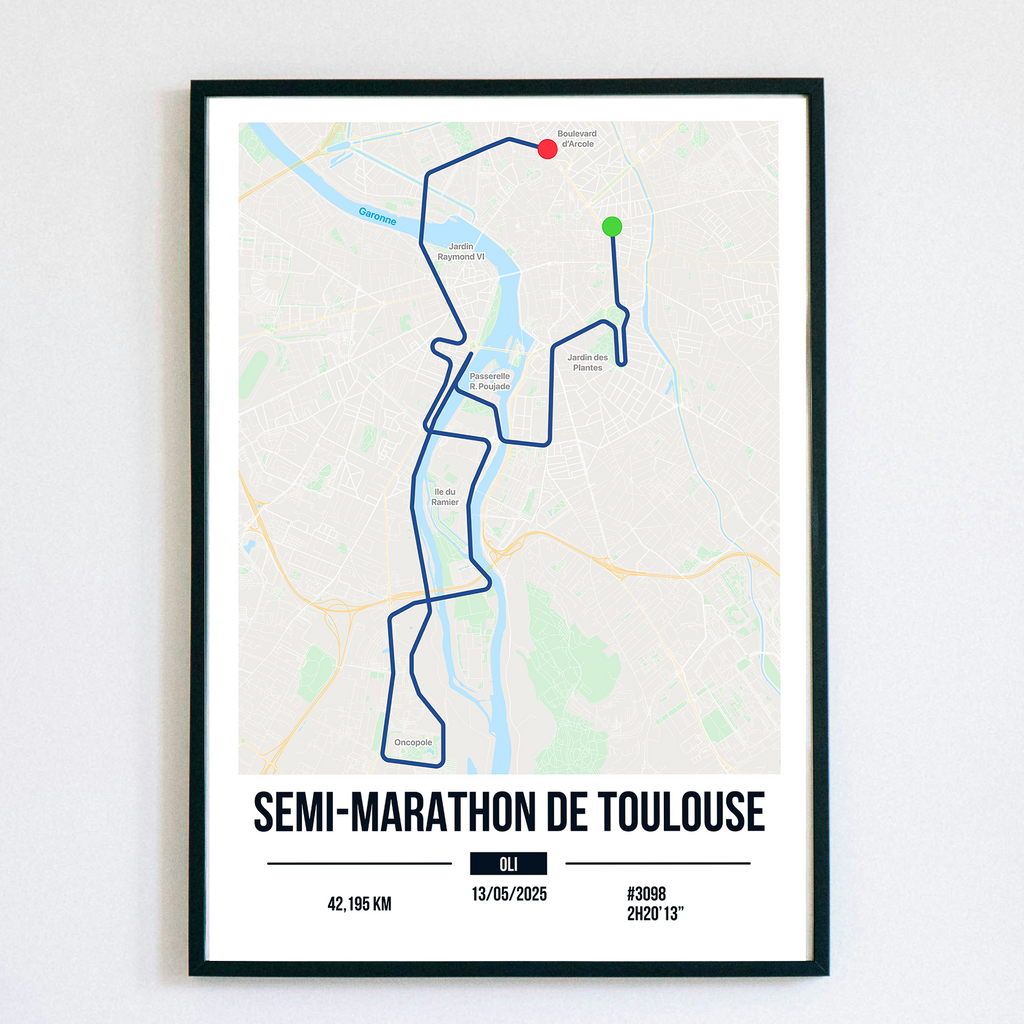 Poster Personnalisé Semi-Marathon de Toulouse