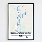 Poster Personnalisé Semi-Marathon de Toulouse