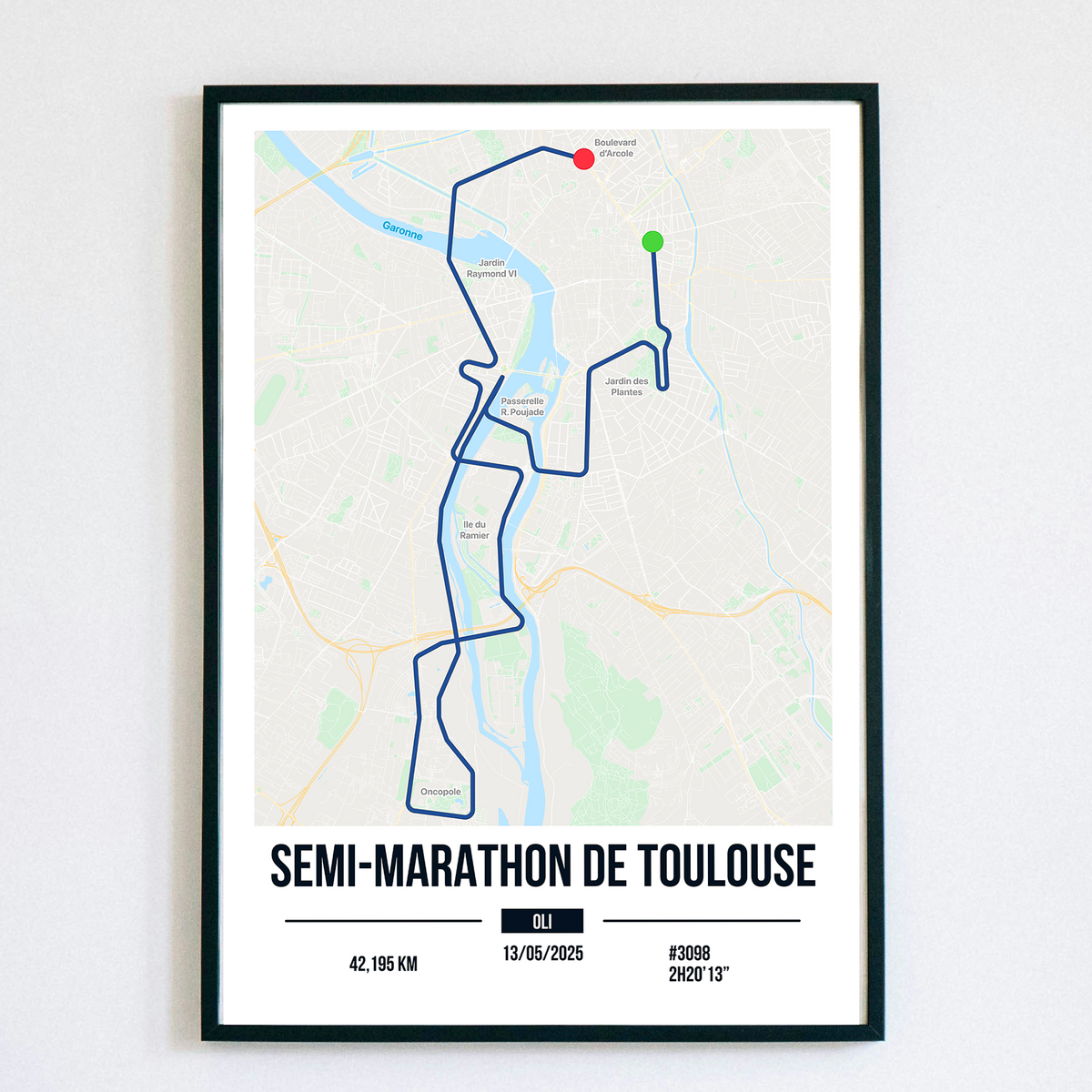 Poster Personnalisé Semi-Marathon de Toulouse