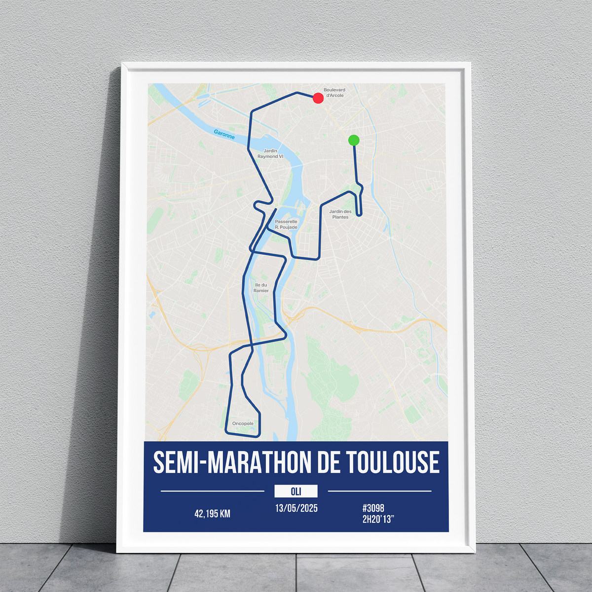 Poster Personnalisé Semi-Marathon de Toulouse