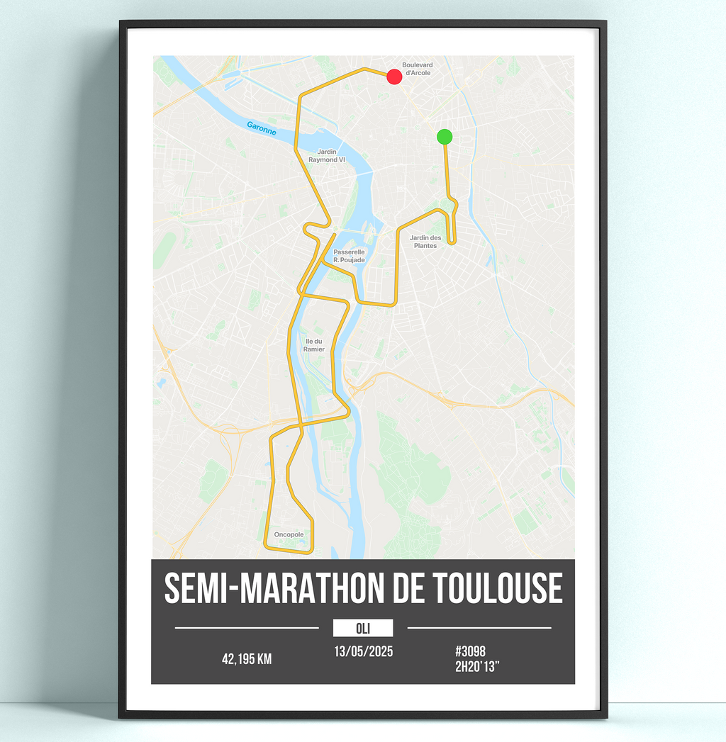 Poster Personnalisé Semi-Marathon de Toulouse