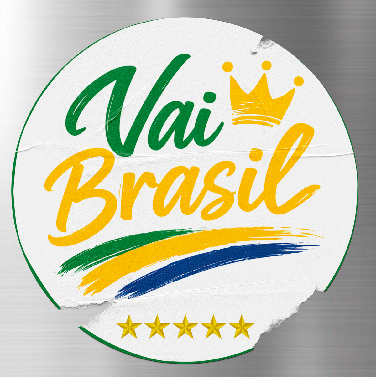 🇧🇷 Planche de Stickers – Vai Brasil (x2)
