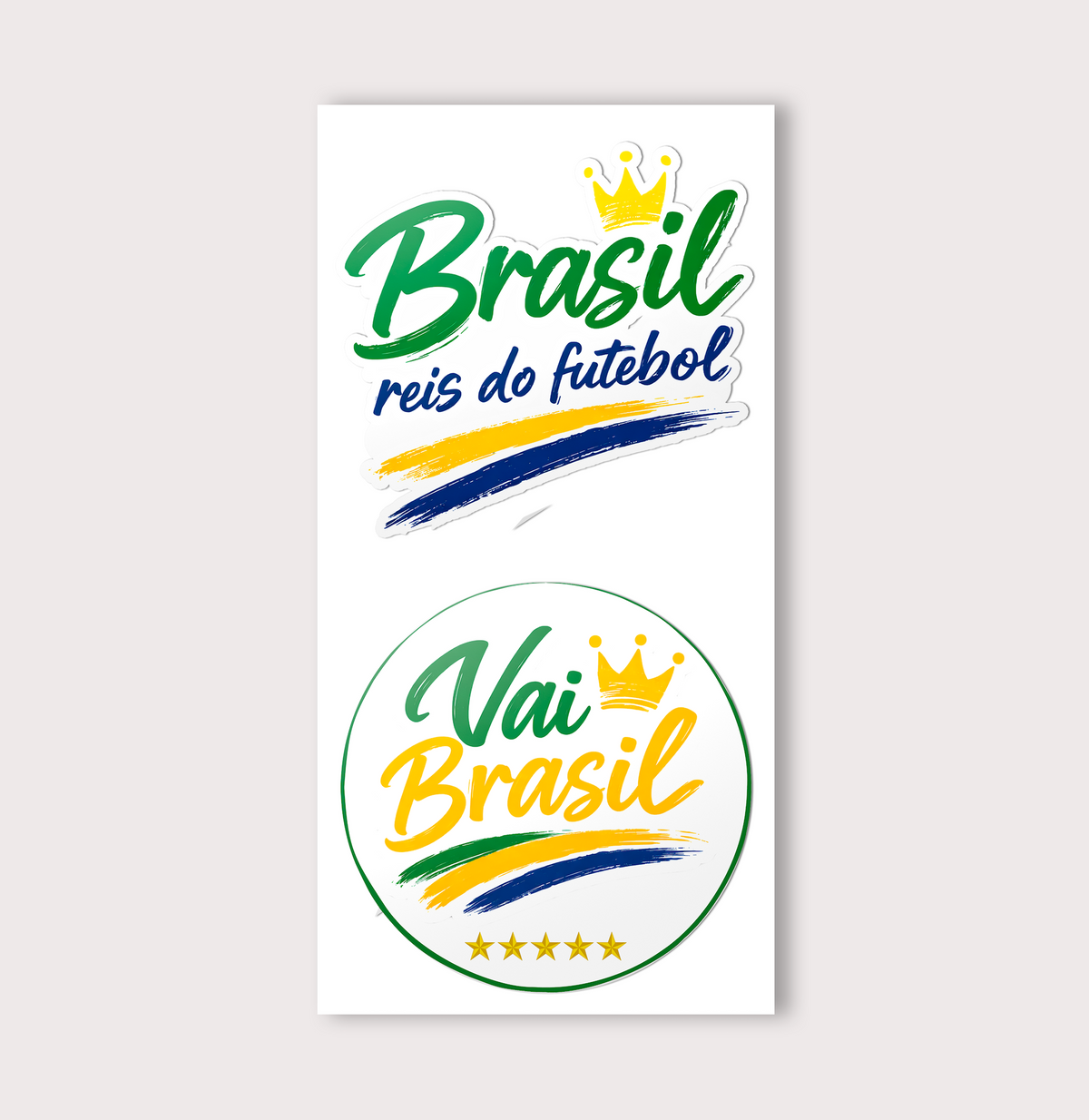 🇧🇷 Planche de Stickers – Vai Brasil (x2)